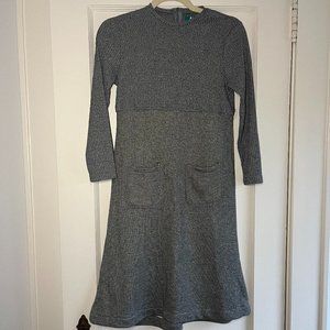 Grey A-Line Knee Length Dress Girls Size 12